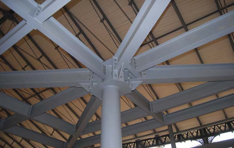 Typical stall column and beam connection