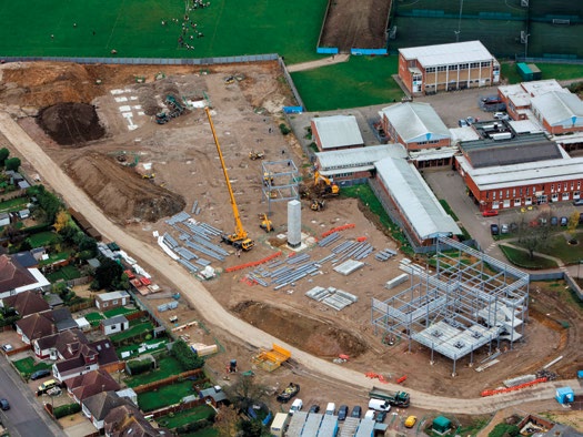 Stopsley High School, Luton Architect: Rock Townsend Structural Engineer: Arup Steelwork Contractor: Hambleton Steel Main Contractor: Interserve Kajima JV Main Client:Education Funding Agency