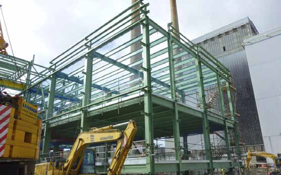The electrical building being erected