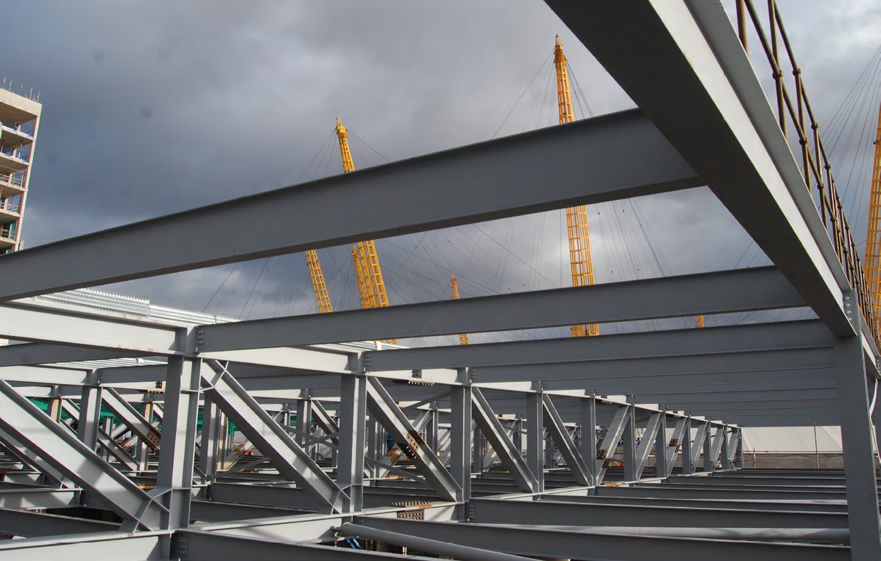 The trusses are deep enough to allow maintenance access