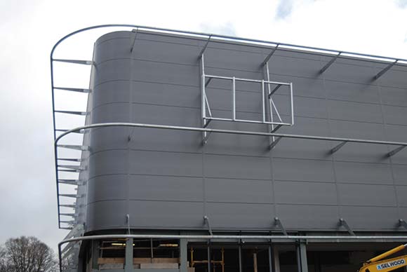 The bullnose feature creates a signpost to the development