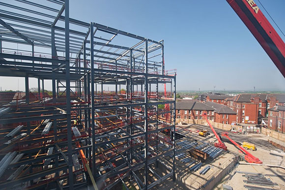 The top floor of the extension accommodates a plant area