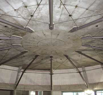 The community hall roof is finished with an intumescent coating