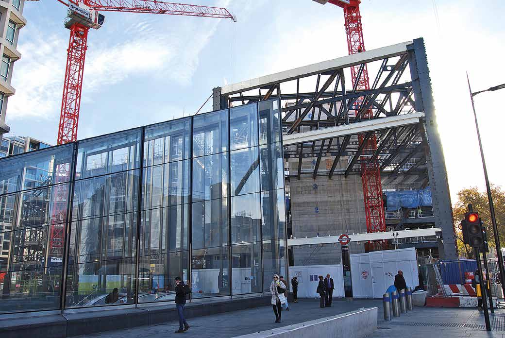 Steel construction under way for the gallery