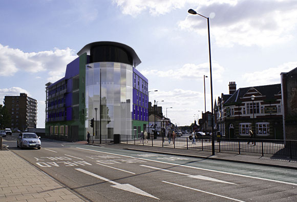 Impression of the completed Town Hub