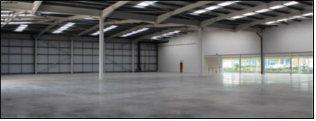 Internal view of the warehouse