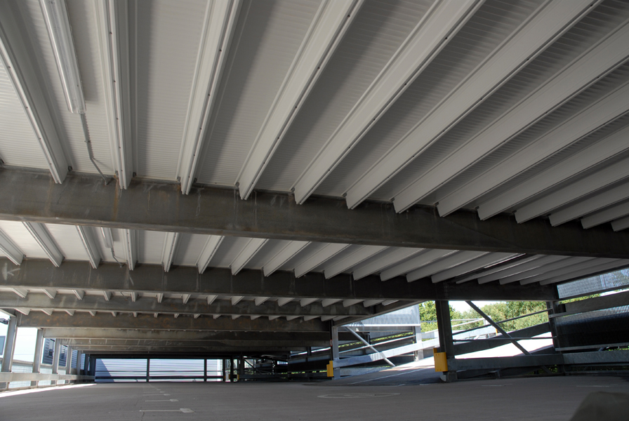 206 space car park using composite construction – St Mellons, Cardiff&lt;Br&gt;&#39;&#39;(Image courtesy of Bourne Parking Ltd.)&#39;&#39;