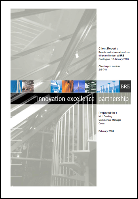 Results and Observations from Full-Scale Fire Test at BRE Cardington, 16 January 2003