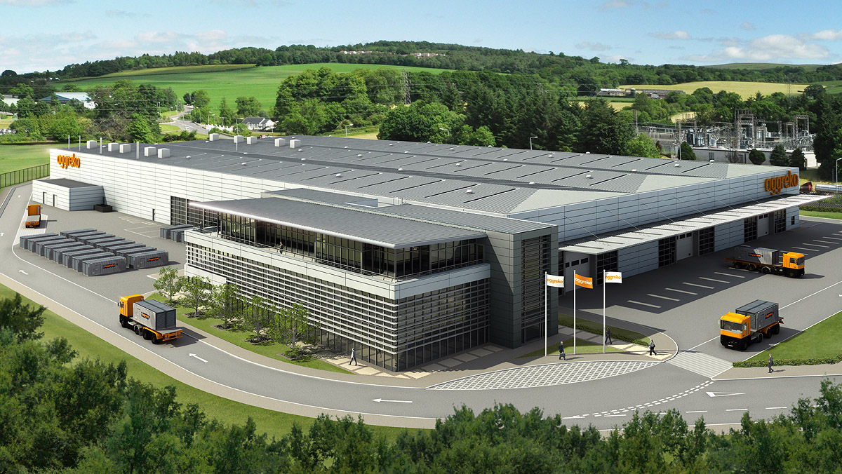A visualisation of the completed Aggreko facility