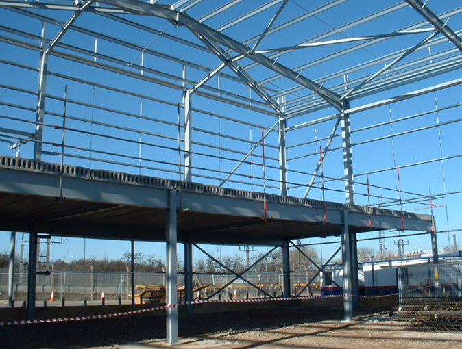 Typical mezzanine floor in an industrial building