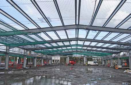 The Institute of Structural Materials is a large portal framed building