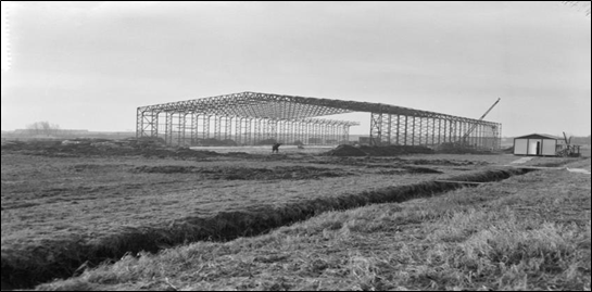 1952, aircraft hanger, Rotterdam