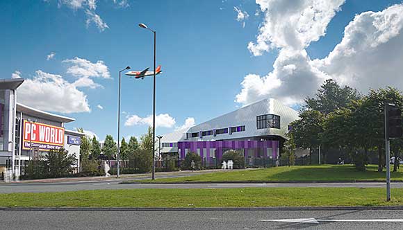 The prominent prow elevation of the Academy