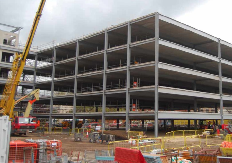 The car park represents the largest element of the transport hub