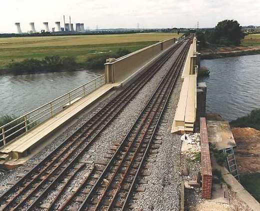 A typical railway bridge using S275 steel (Trent Rail Bridge, Gainsborough)