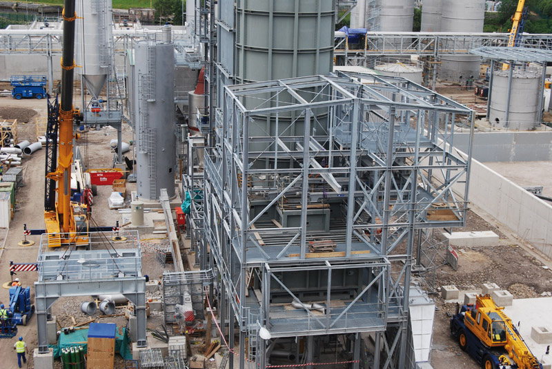 The entire project is reliant on numerous steel framed buildings