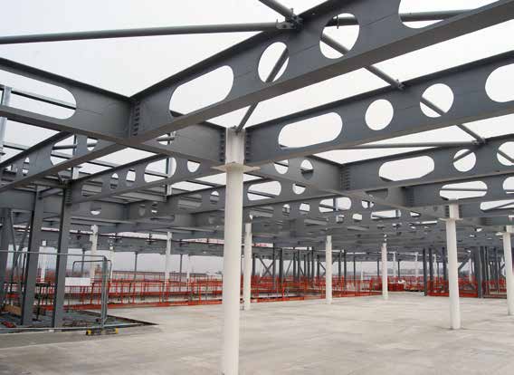 Cellular beams have been used throughout for service integration