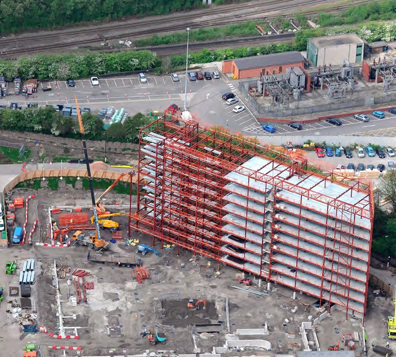 The conjoined blocks 3 and 4 under construction at Site C