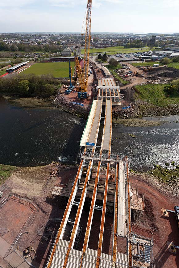 The replacement bridge takes shape