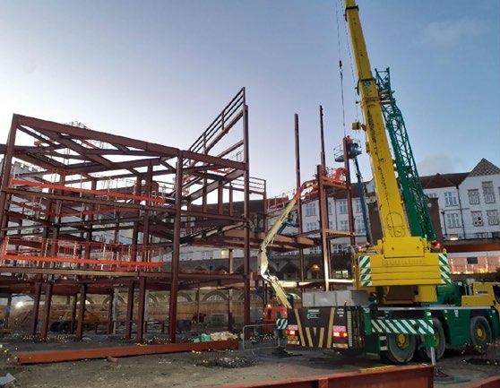 Mifflin Construction erected 1,950 individual steel members