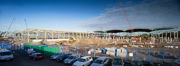 The facility is being built on a former waste water retention pond