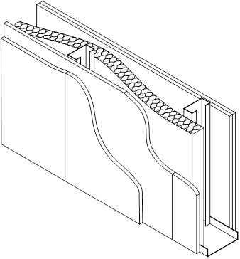 Staggered stud light steel frame