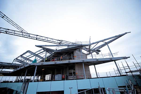 The rooftop’s distinctive corner wings will be fully glazed