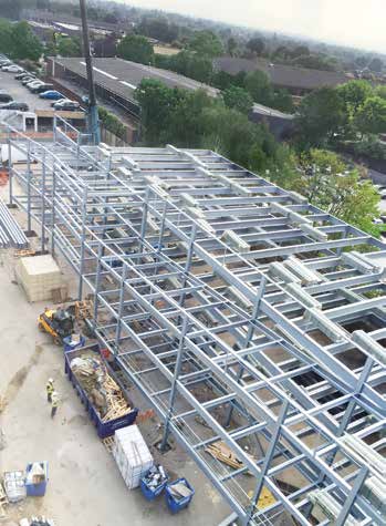 The car park was erected after the office building