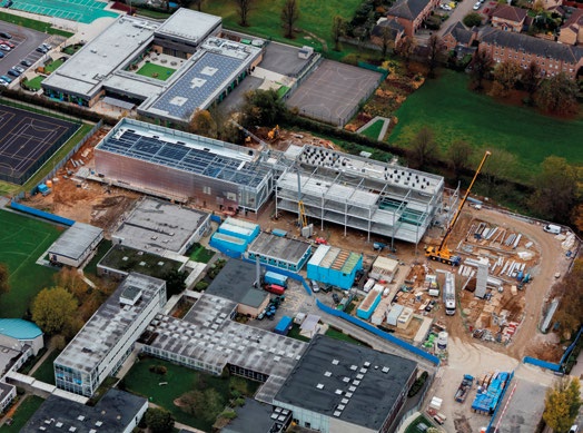 Bishop’s Hatfield Girls’ School, Hatfield Architect: Rock Townsend Structural Engineer: Arup Steelwork Contractor: Leach Structural steelwork Main Contractor: Interserve Kajima JV Main Client:Education Funding Agency