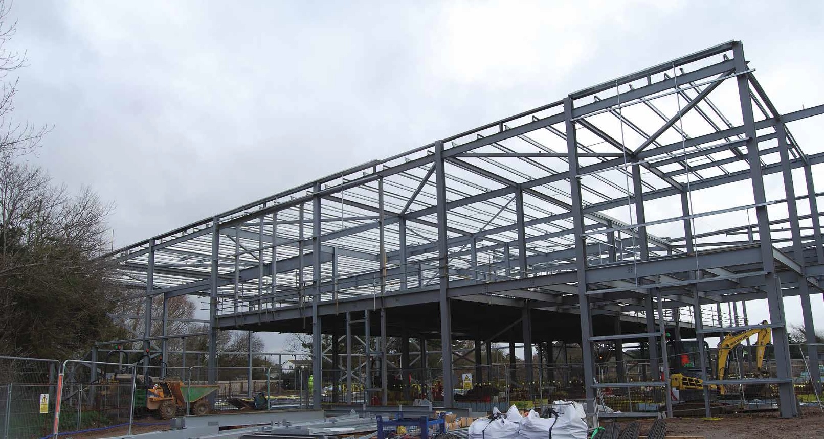 Much of the steelwork will remain exposed in the completed building