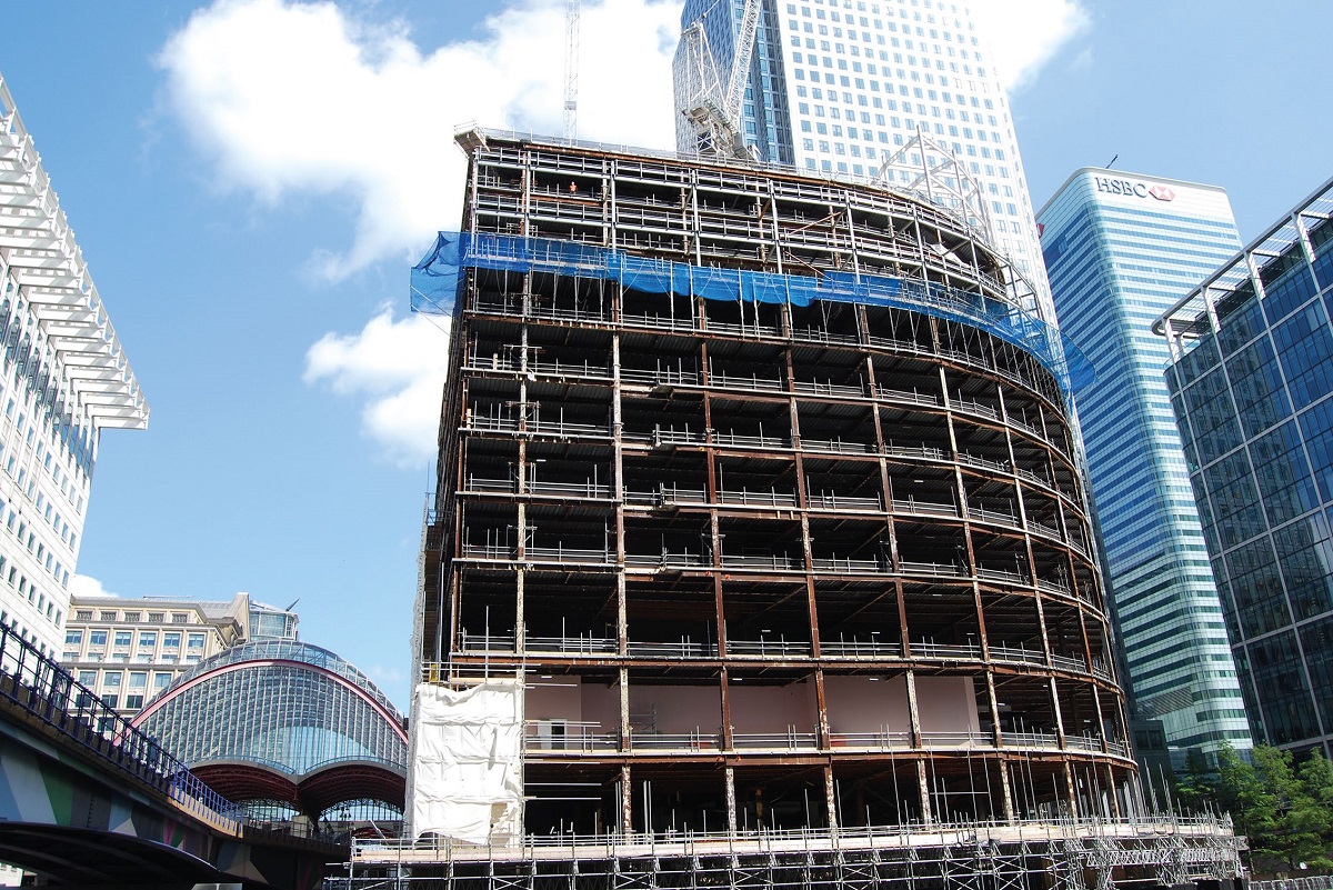 The original building was stripped back to its steel frame and elements, such as new upper floors, have been added