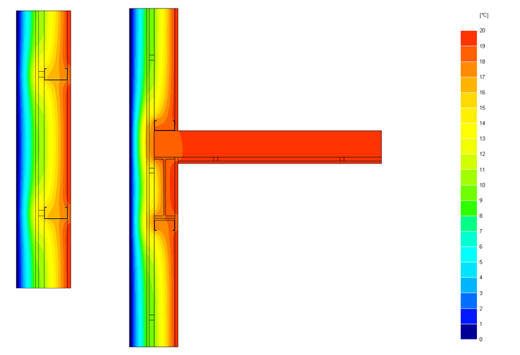 Thermal modelling used to calculate thermal bridging
