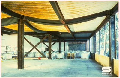 The Cardington frame after the office fire test