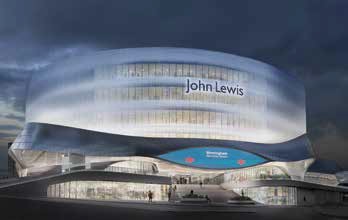 The John Lewis store will feature the same metallic cladding as the rest of the station project