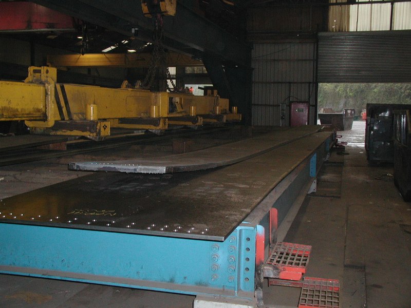 Example of plate distortion following cutting&lt;br&gt;&lt;i&gt;(Image courtesy of Mabey Bridge Ltd.)&lt;/i&gt;
