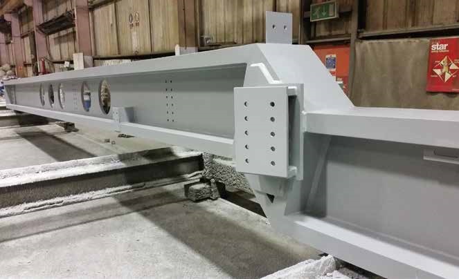 Fabricated plate girder for the building’s roof