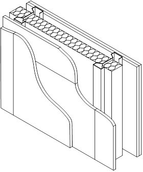 Single acoustic stud light steel frame