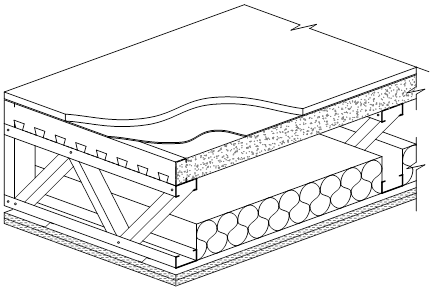 Light steel lattice truss with screed