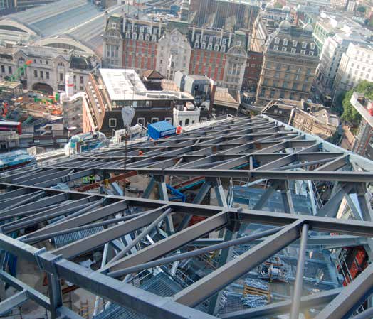 Sloping roofs adorn both of the office/retail blocks