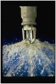 Activated exploding head sprinkler