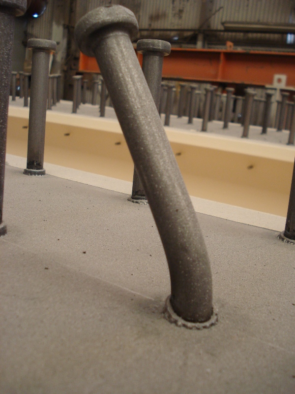 Bend test on a stud weld (Image courtesy of Mabey Bridge Ltd.)