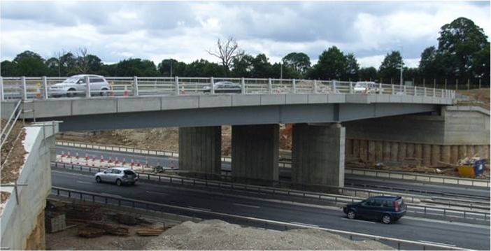 Variable depth girders in a 2-span bridge (Image courtesy of Atkins)