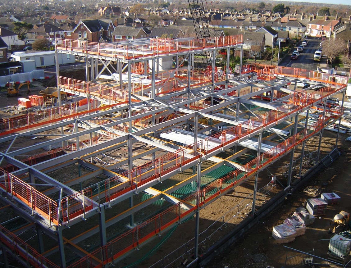 All of the steelwork will be left exposed within the new building