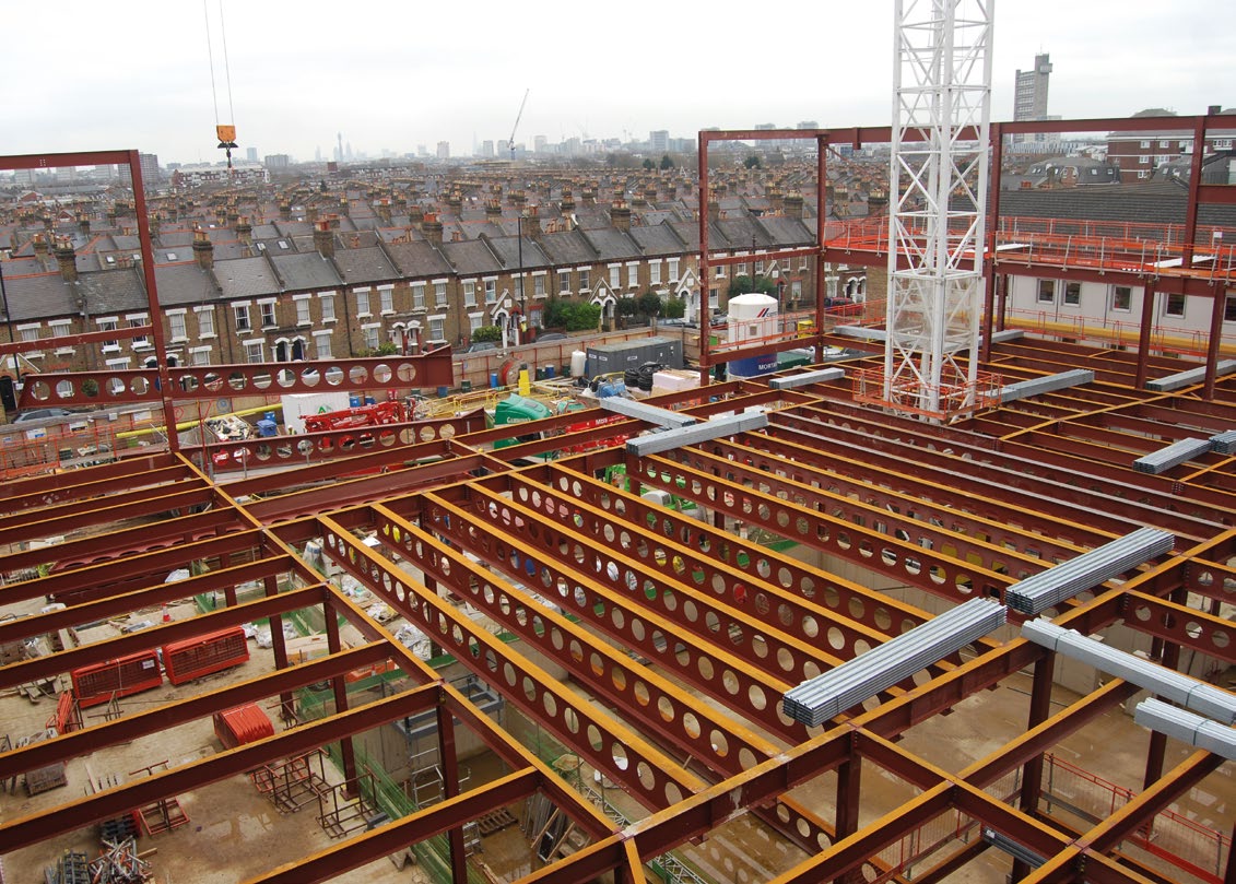 Cellular beams form the Centre’s roof