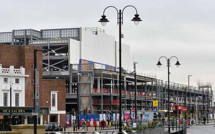 The cinema and retail block south takes shape