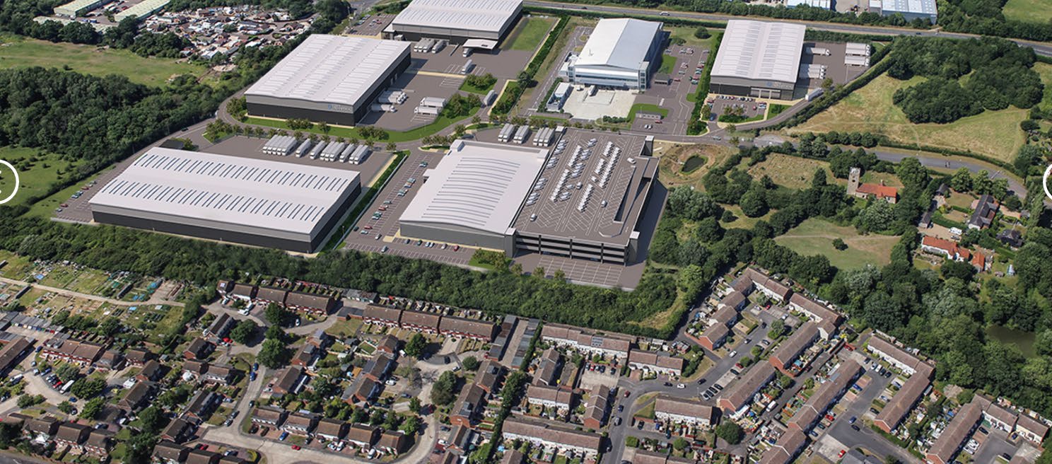 Building E, bottom left and the adjacent Amazon unit, bottom right, formed phase two of the ICON scheme