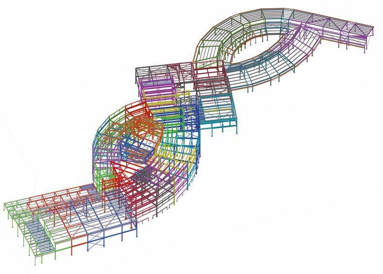 Model showing the project’s challenging shape