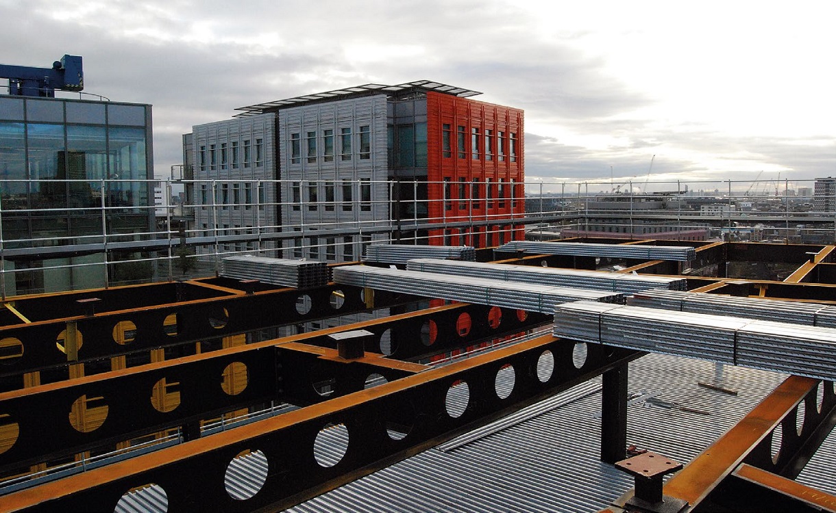 Cellular beams, supporting metal decking has provided an aesthetic and efficient design.
