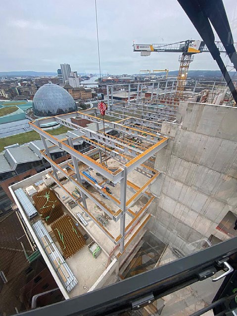 The development's upper floors will offer views across Belfast
