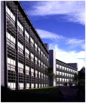 The DSS building in Newcastle. Unprotected external steel